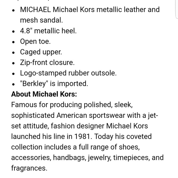 {MK} pale gold mesh platform heels - Picture 3 of 5